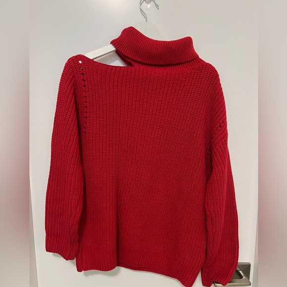 Astr the Label Open Shoulder Knit Sweater - Picture 2 of 3